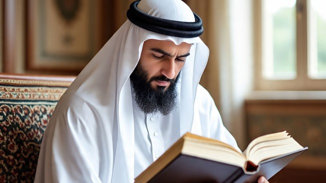 Ilustrasi Baca Al-Quran (Meta AI)